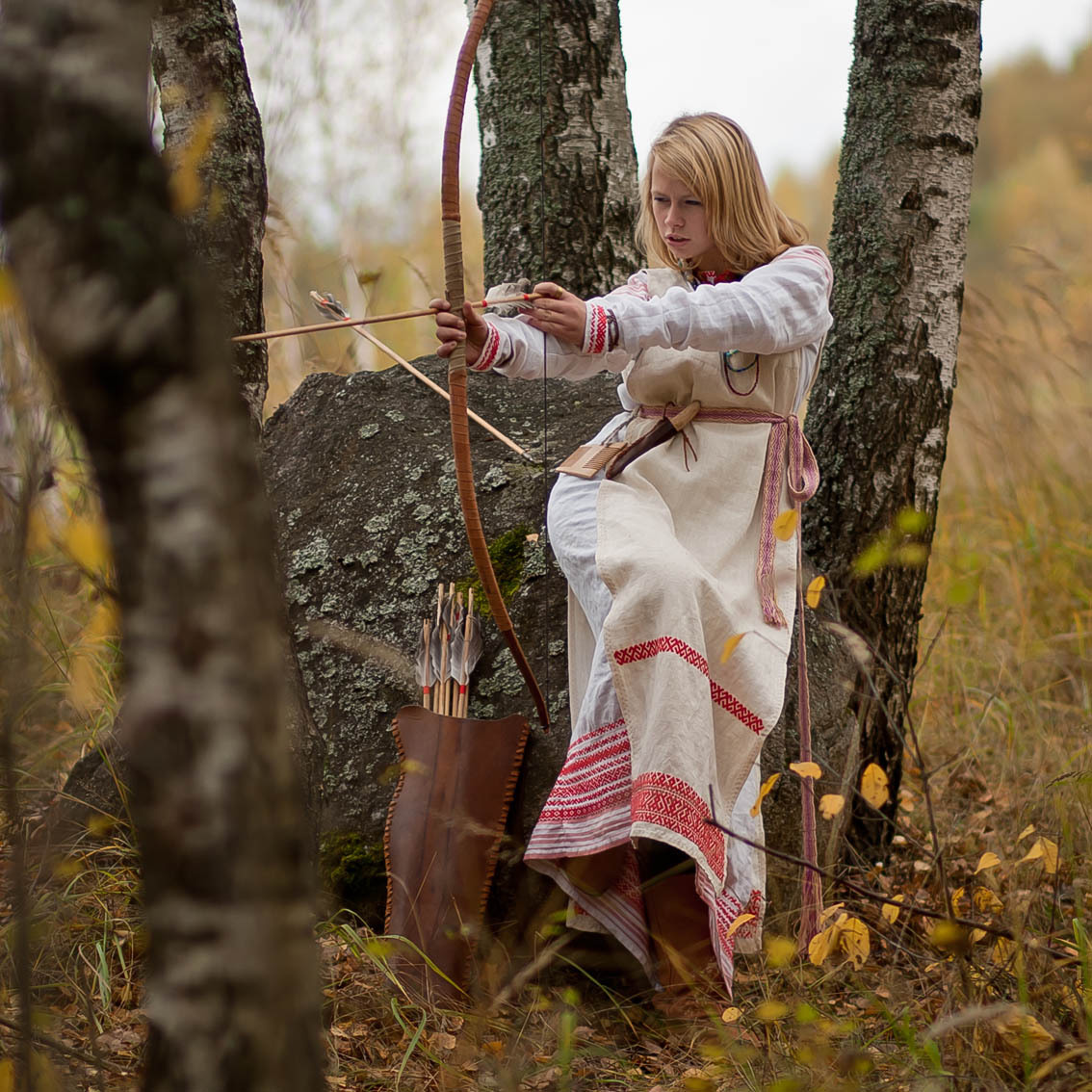Sexy photo Girls in Slavic costumes in Da Nang